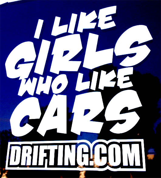 I Like Girls Who Like Cars Sticker
