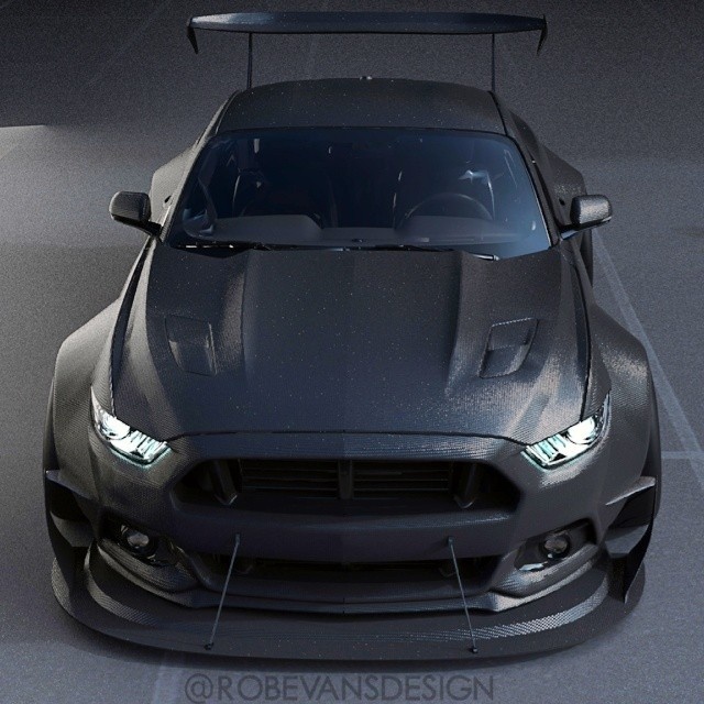 2015 Mustang Carbon Wide-Body Concept by @robevansdesign”