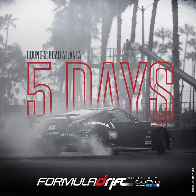 5 more days! Round 2 - Road Atlanta this weekend! #formulad #formuladrift #fdatl