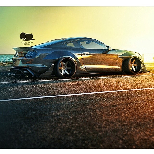 2015 Widebody Mustang Concept by @robevansdesign