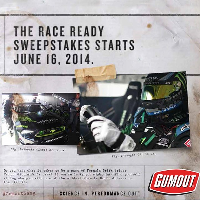 Do you have what it takes to be a part of Formula DRIFT driver @vaughngittinjr crew? If you're lucky you might just find yourself riding shotgun with one of the wildest Formula DRIFT drivers on the circuit | @gumout | #formulad #formuladrift #gumoutgang