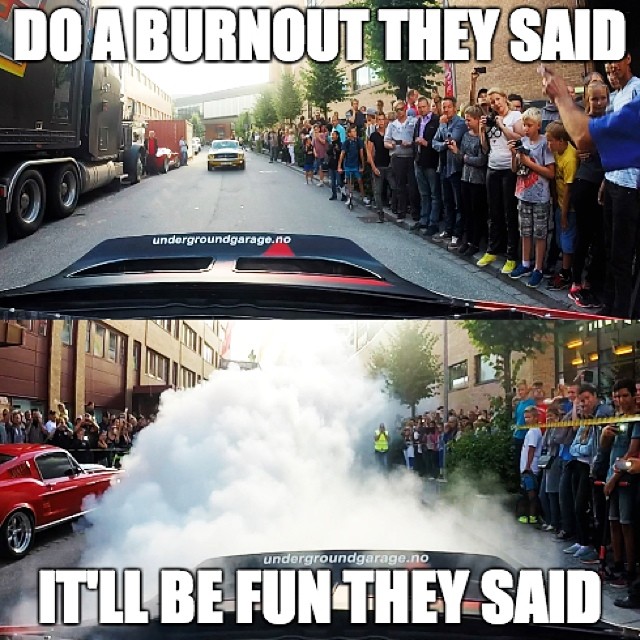 Our downtown #Børning kickoff was the perfect opportunity to hone my burnout skills - I hope everyone came prepared for a little bit of tire smoke. Who would like to see video?