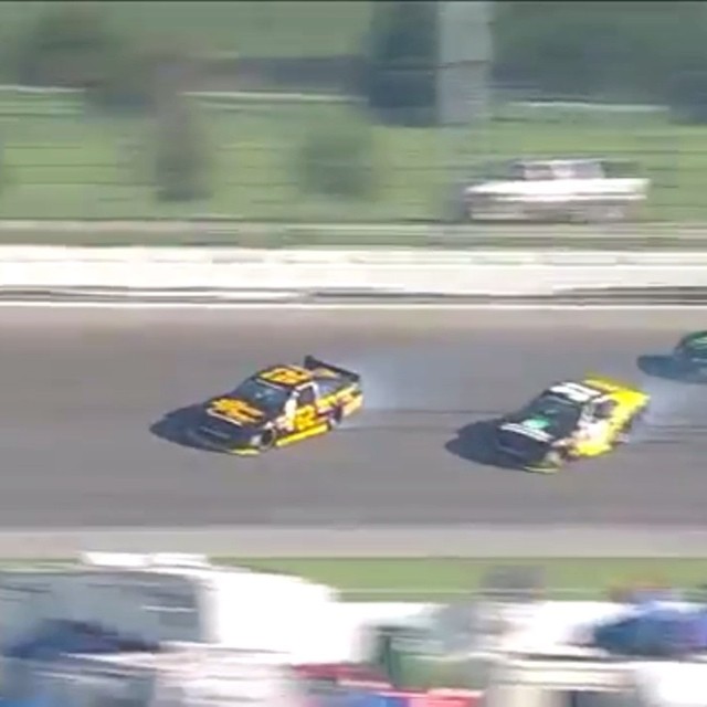 How about some #NASCAR twin drifting? The wheelspeed game is strong with these guys! #nicesave