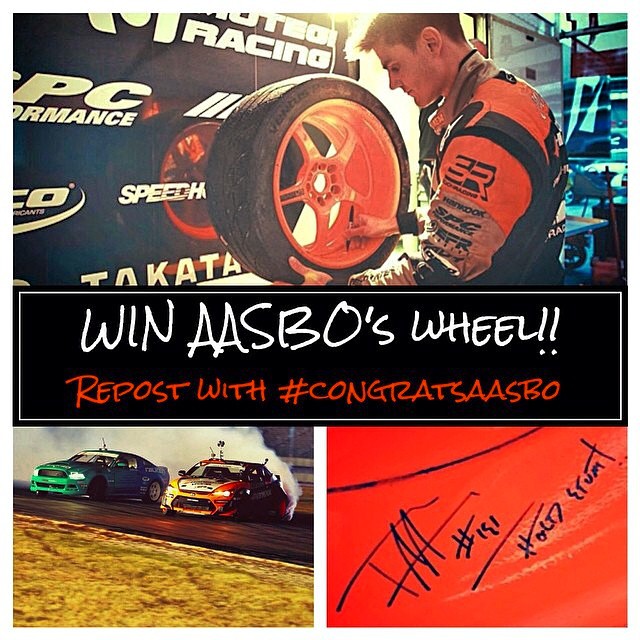 Want to win one of my signature @motegiracing Traklite wheels? To enter: 1. Repost this image and hashtag #congratsaasbo 2. Like MotegiRacing and @fredricaasbo 3. Tag 3 friends. Winner selected Friday!!