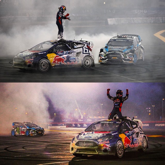 Had a blast watching the Rallycross finals this week here in Las Vegas! I have a bunch of friends racing or working behind the scenes in Global Rallycross and I've always been very inspired by their car setups and door to door action. Congrats to @joniwiman on taking the Supercars title, and to @andreasbakkerud on taking second in the Superlites final! #greattimes #GRC