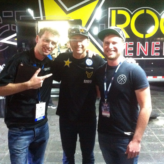 Had to introduce @patgoodin to my old sparring partner @tannerfoust at #grc. Pay was like a little school girl so in love lol #dmac #sema