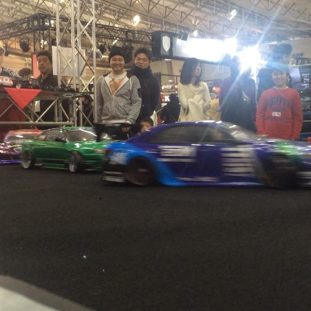Jamming with the team #R31HOUSE Japanese #RCdrift Champions #RWD #GRK #GRK2 chassis at #TokyoAutoSalon
