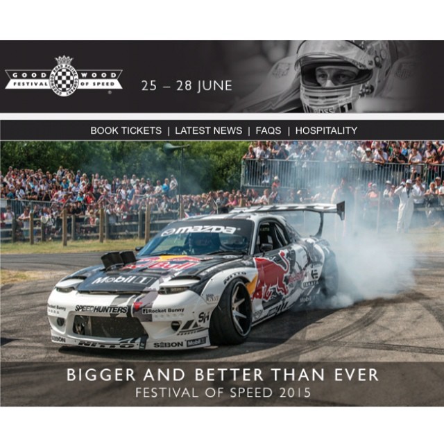 (In my best posh English accent) I am absolutely thrilled to receive a personal invitation from Lord March to participate in his rather spectacular event @fosgoodwood where I do look forward to leaving number 11's, bananas, filthy stains and reaching for the happy stick as they say in UK. #FOS15 #FestivalOfSpeed