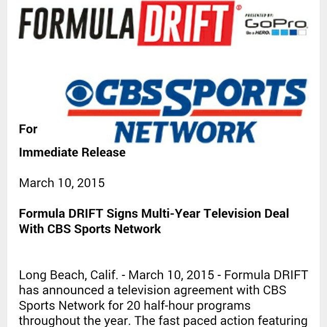 Formula DRIFT Signs Multi-Year Television Deal With CBS Sports