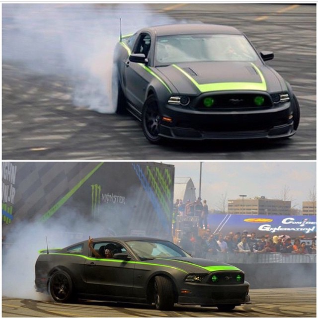 Flew back to Baltimore last night, got a couple hours of sleep, and now I am on my way to New York to drive this 2014 @mustangrtr Spec 2 at Supercross! Thanks @vaughngittinjr for prepping this 600hp supercharged party car for me to give rides with today. If you are heading to the race, stop by and give high fives!
