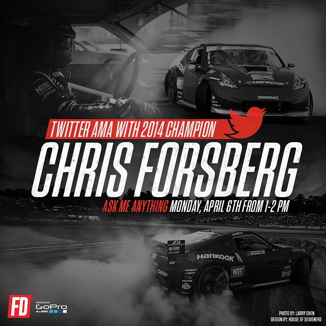 Join us on the Formula DRIFT Twitter as 2014 Formula DRIFT Champion @chrisforsberg64 will be doing a AMA today from 1-2 PM. | #formulad #formuladrift #thisis64 #chrisforsberg64