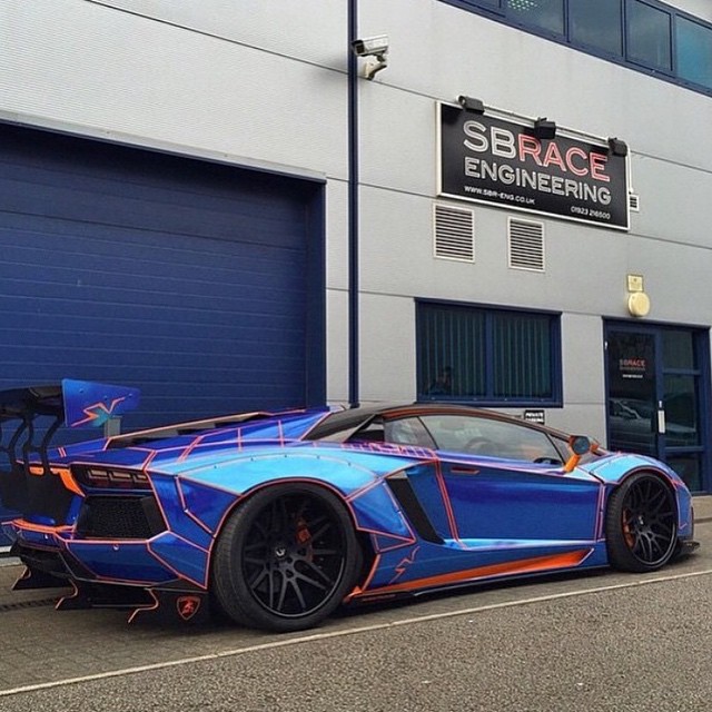 custom lamborghini aventador tron