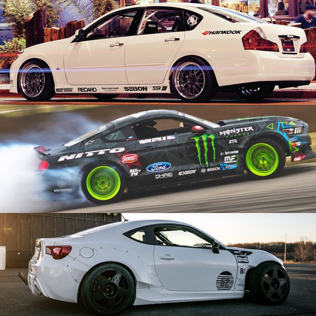 This weekend is going to be insane! Usually when @vaughngittinjr, @ryantuerck, and myself get together it is in our missile cars. But this time we are bringing out my Infiniti M56 4seater, the 2015 @mustangrtr, and the 2JZ powered FRS to give rides all Saturday at @streetdriventour / @hyperfest. Come out and hop in one of these wild machines! #partytime