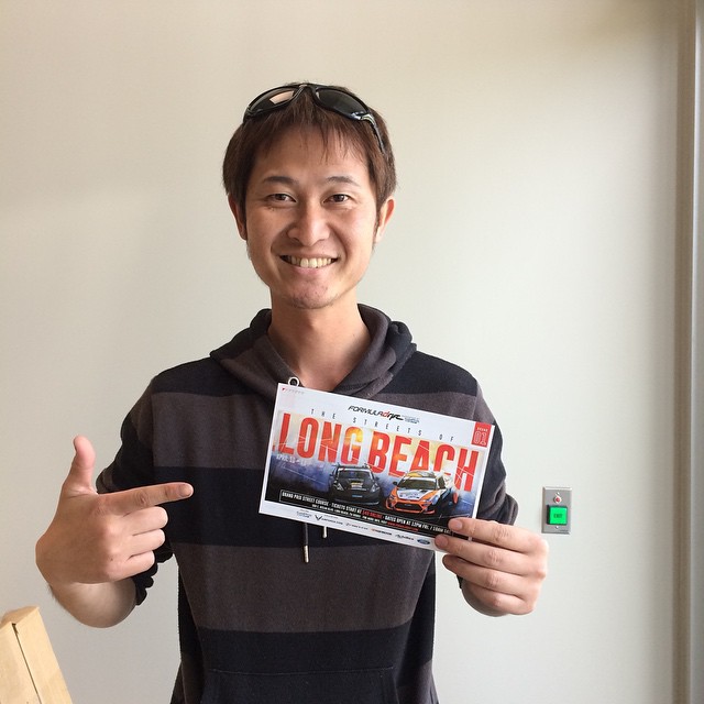 Yokoi came by the office today...he's ready for Round 1 - Long Beach | #formulad #formuladrift #fdlb