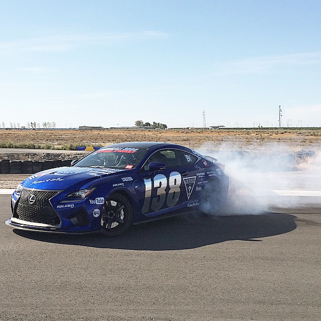 @duspeed let me take his @lexustuned RCF out on a track. It was just like FD smoking the @falkentire on the track. | #dai9 #rcf #teamguess #guess #gumball3000 #v8 #superstreet #falken #teamfalken #turn14