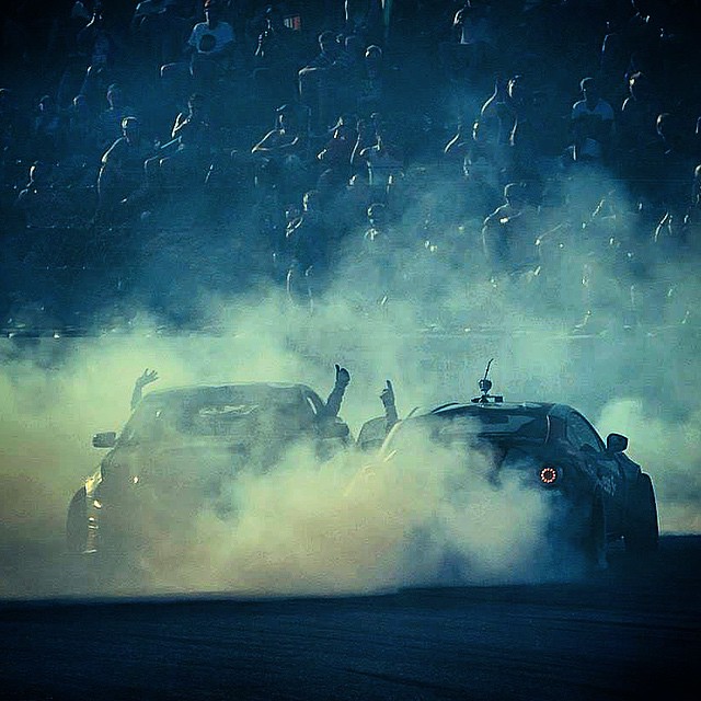 @vaughngittinjr getting the party started with a few tandem donuts at last years @gatebil_official July festival. I will be at #Gatebil Vålerbanen (May 22-24) in just a couple of weeks! Who else is going?