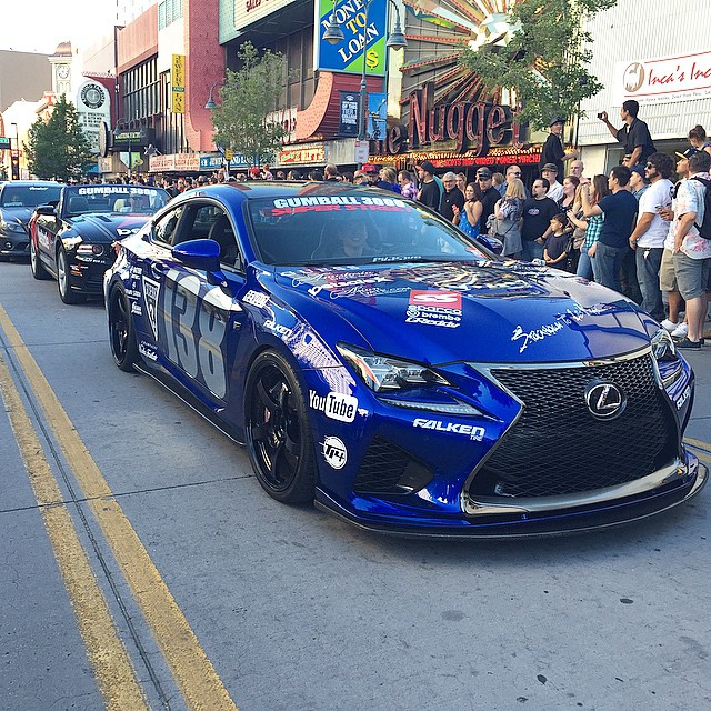 Good luck to the @lexustuned RCF team with @superstreet. Great to see two of my good friends and sponsors apart of the fun @falkentire & @turn14 | #dai9 #falken #tealandblue #turn14 #gumball3000 #rcf #v8 #reno
