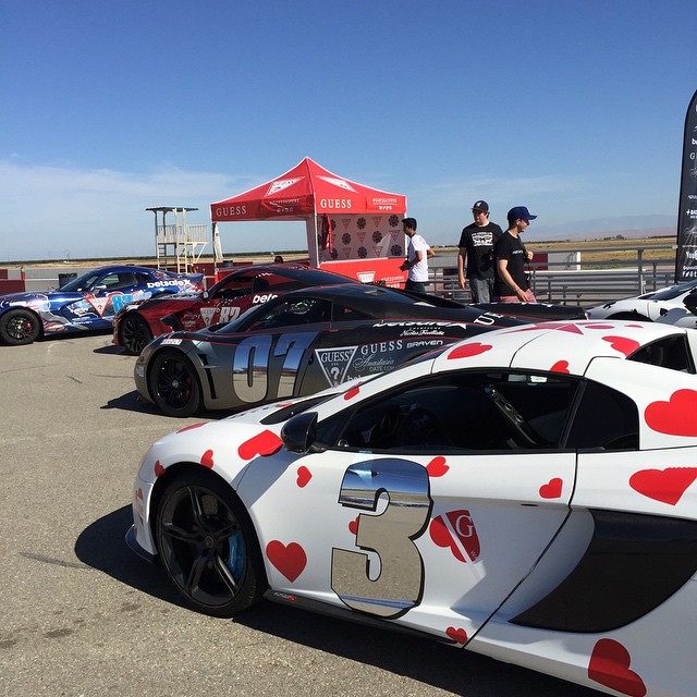 Just a few of many super cars here with us at the team @guess event, all on my wish list | #dai9 #teamguess #buttonwillow #gumball3000 #pagani #viper #mclaren
