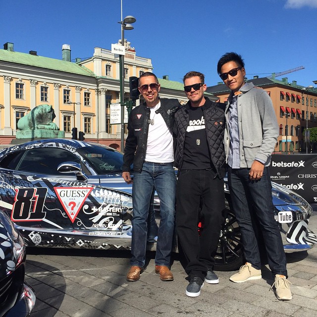 My teammate @tristaneaton and @patdevereuxla #TeamGuess #GuessVipers #Gumball3000 #dai9