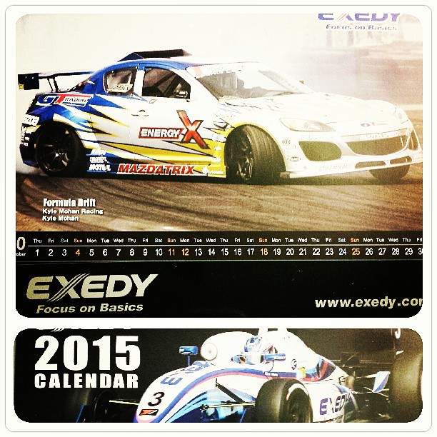 New @Exedyusa calender has the #GTRadialUSA, Mazdatrix RX8 in it! Great products from a great company! See everyone in Florida.