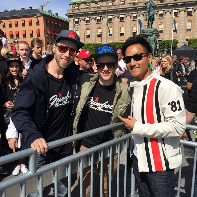 So happy and grateful to meet fans out here. Nice hats guys!! @gumball3000 with my @guess team has been a great experience. | #dai9 #gumball #guess #rally #dai