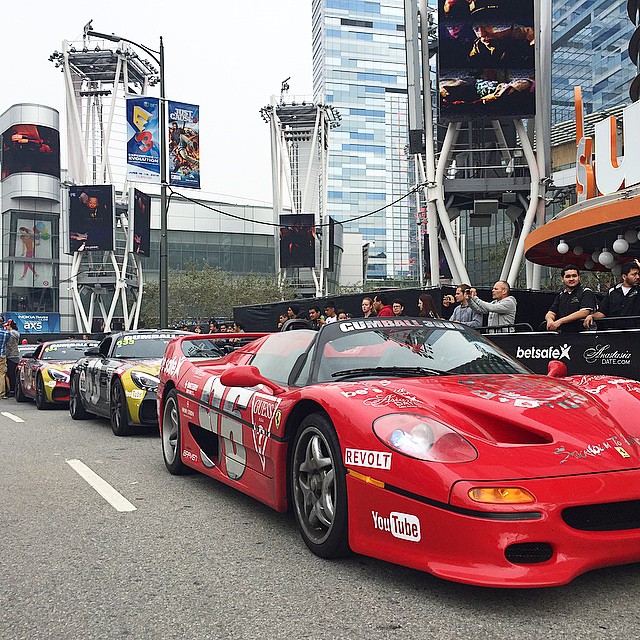 Today's starting grid is looking very nice. The @gumball3000 teams head out to Vegas. I won't be going with my @guess team but make sure to look out for them. | #dai9 #gumball3000 #losangeles #teamguess #ferrari #mercedes