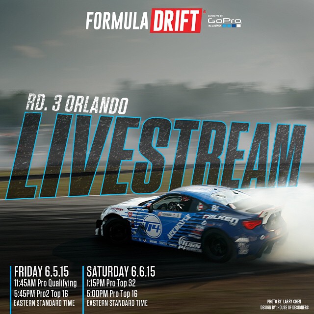 Formula DRIFT Round 3 Orlando, FL Livestream Schedule formulad 