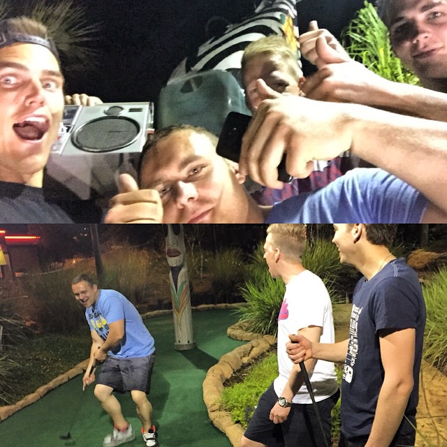 Had to get my mind onto something else after Formula Drift. Met a few old friends from back home, brought the #TeamRowdy ghettoblaster and went for a midnight minigolf session playing 80's classics into the night. Thanks for a good time, guys. #GatorGolf #WhenInRome