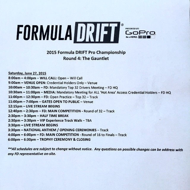I HAVE AN URGENT ANNOUNCEMENT!!! The @formulad schedule has been pushed forward to avoid a potential torrential downpour at 6-7pm. If you plan on coming out be sure to follow this updated schedule!