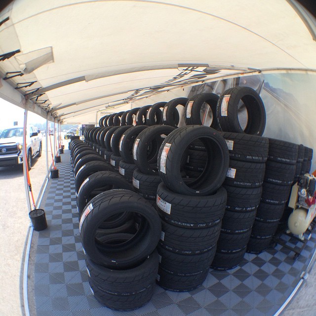 I think @hankookusaracing brought enough tires! #tireslayer