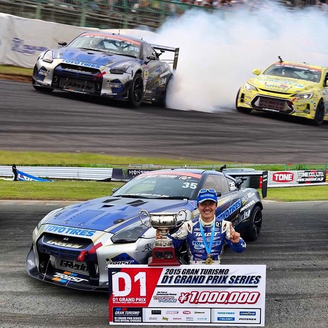 #MasatoKawabata does it again with a #D1GP 1st place result in Rd3 Tsukuba Circuit. #TeamToyoTiresDrift X #TRUSTracing 35RX GT-R for the Win