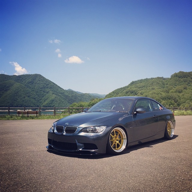 Shooting @runzip_design BMW 335i on WORK Seeker EX (Imperial Gold finish) today!
