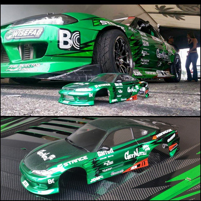This was the coolest thing we saw all weekend! This guy builds RC Replicas down to the tiniest detail. After he saw the S15 in person he's going to make some changes and send us new pics when he's done. He's even building the rear radiator and piping inside. #radasfuck #getnuts #getnutslab #forrestwang #minis15 #s15rc #drift #rcdrift #fdnj