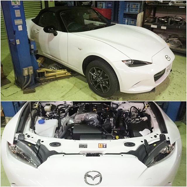 And #intheGReddygarage a new right-hand drive #ND #Miata at the TRUST/GReddy HQ in Japan.