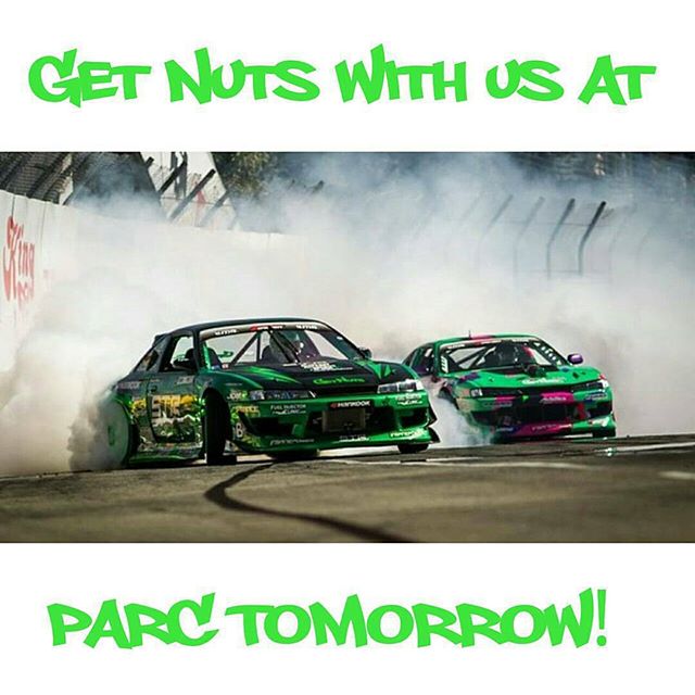 Come GET NUTS with us tomorrow (Monday) at PARC. Pat's Acres in Oregon! They will be having a chill drift bash with some pro drivers! Pic: @davidkarey of @amdrift