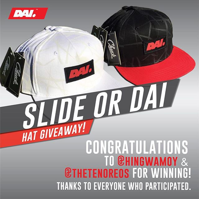 Congratulations to the winners of the #slideordai contest. Thanks to everyone who participated.