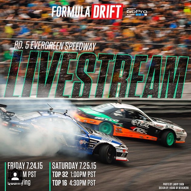 Livestream times for @formulad Seattle this weekend. #fdsea #formulad #drifting