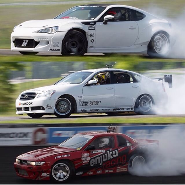Round 3 of @streetdriventour in Atlanta is going to be an awesome time. @ryantuerck is traveling south with his 2JZ street car, @patgoodin is rolling up from Florida with his turbo V8 pro car, and I will be there with my V8 4seater M56! Come for a ride, stay for the party! See you there! #slidealongs