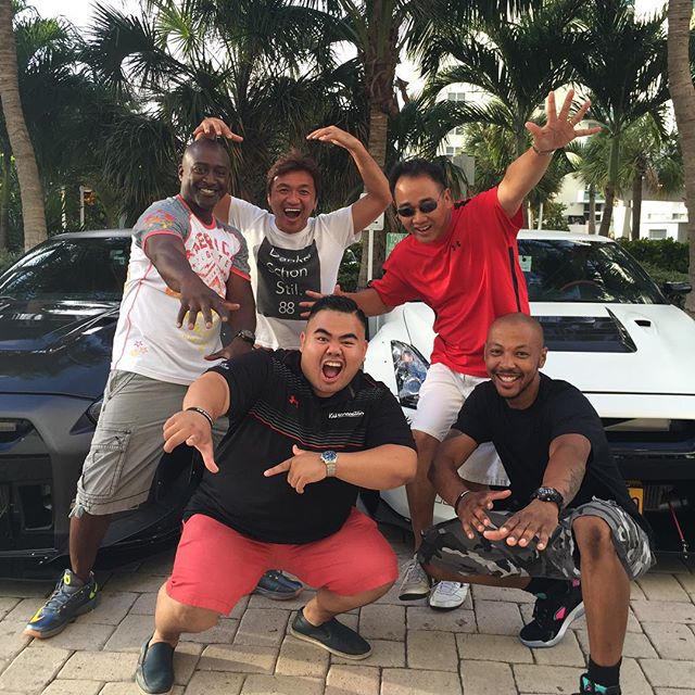 With my crew from Maryland @gtrmaniac @f117gtr @apac_auto @kuconnection in MIAMI FLORIDA