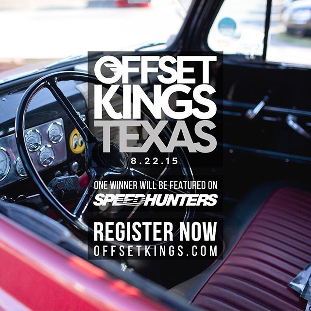 Offset Kings Texas is approaching fast! One winner from the showcase will also be featured on speedhunters.com! Register now at OFFSETKINGS.COM! #fatlace #offsetkings #formuladrift #speedhunters