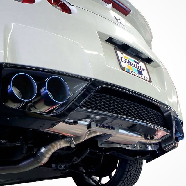 Our most popular GT-R exhaust... The 94mm GReddy #SupremeTi full titanium exhaust system for the #R35 #GTR. Currently in-stock! Get yours... #GReddy P/N 10128294