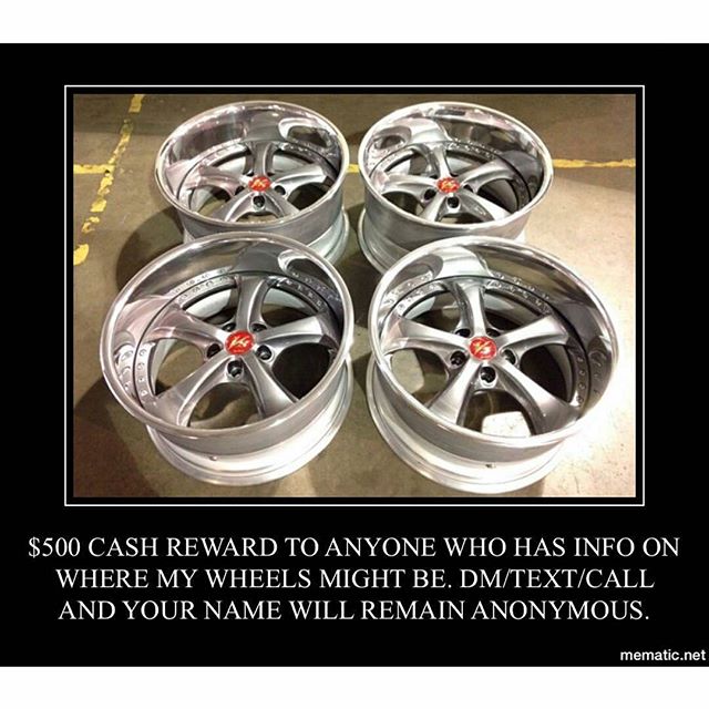 Repost @e_ought - Someone's gotta have info, this wasn't just random. Please text /call him 808-351-3761. Let's catch this piece of trash. California is where they were stolen. #getnuts #getnutslab #vskf #workwheels #workvskf #stolen