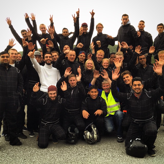 Say hello to the 2015 class of Toyota Norway #Bauda apprentices! Been battling these lunatics at the gokart track today - #goodtimes!