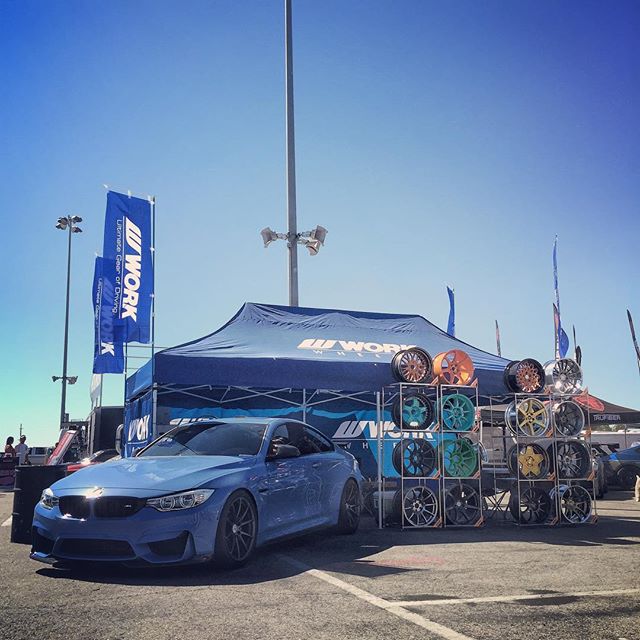 @workwheelsusa Formula D Irwindale booth ready! Come and say hi if you're around!