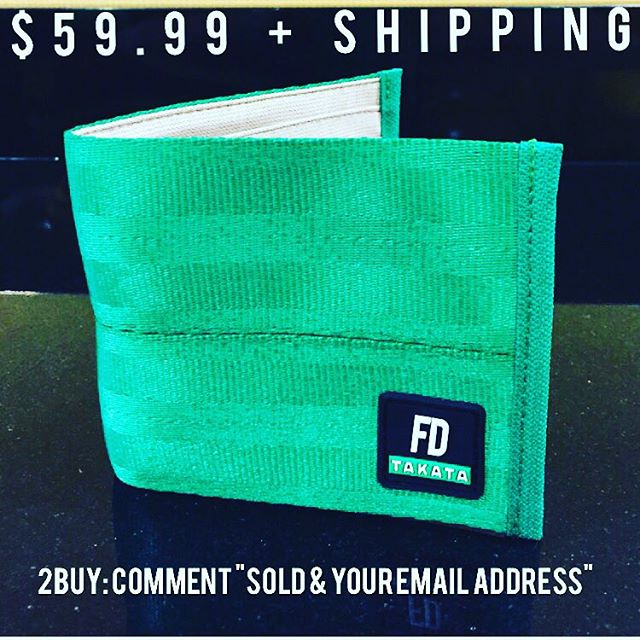 Last Chance!! 2015 FD/Takata Green Wallets Only 200!! Left $59.99 + shipping worldwide To Buy: Comment "SOLD & your email address" Watch for an email from our friends @sasquatch.io for a special checkout link · New logo · New Tan eco friendly lining · New takata business card insert Lifetime warranty included. sp/7-b