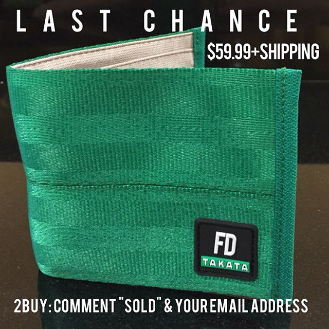 Last Chance!! Only 50 Left in this batch $59.99 + Shipping Worldwide Comment "Sold" & your email address to buy. Our friends at @sasquatch.io will send you a special link to buy. · New logo · New Tan eco friendly lining · New takata business card insert Lifetime warranty included. sp/7-d