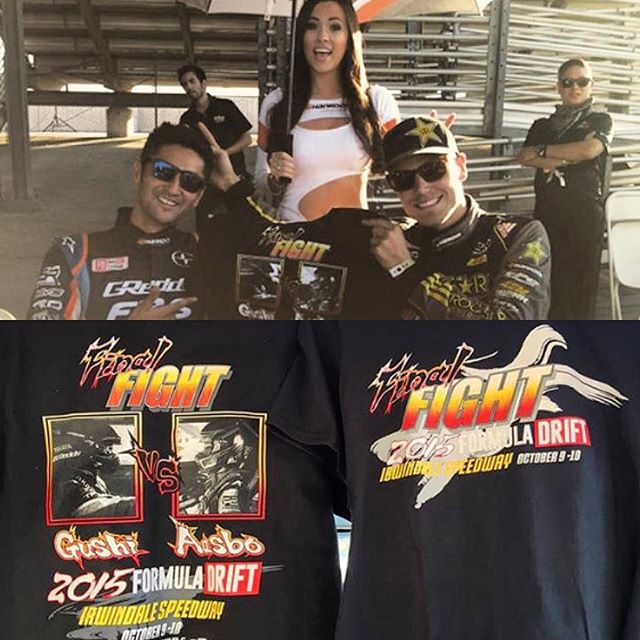 The Gush, the wonderful homegirl and @hankookusaracing spokesmodel Erica and I at yesterday's autograph signing. We're so lucky to get to live & chase our dreams - a big thanks to all of you that are out here to share these moments with us! Get @formulad's @scionracing T-shirt at the FD booth here at Irwindale Speedway.