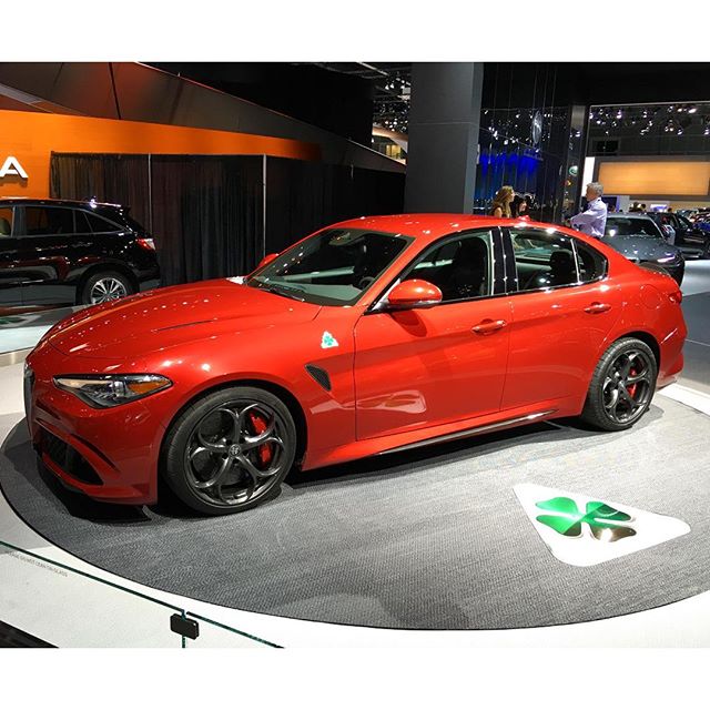 505hp from a twin turbo 2.9L V6, rear-wheel drive and a manual transmission. Alfa knows what's up!
