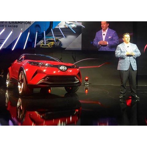 @scion Vice President Andrew Gilleland unveiled the new C-HR Concept at the LA Auto Show today! And guess who felt really honored to - kind of - share the stage with him!
