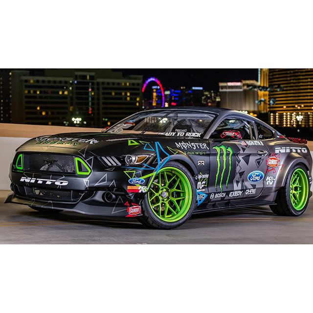 @vaughngittinjr @fordperformance 2016 @monsterenergy @nittotire Ford Mustang RTR. The car will make its competition debut in April at the first round of the Formula Drift Championship in Long Beach.